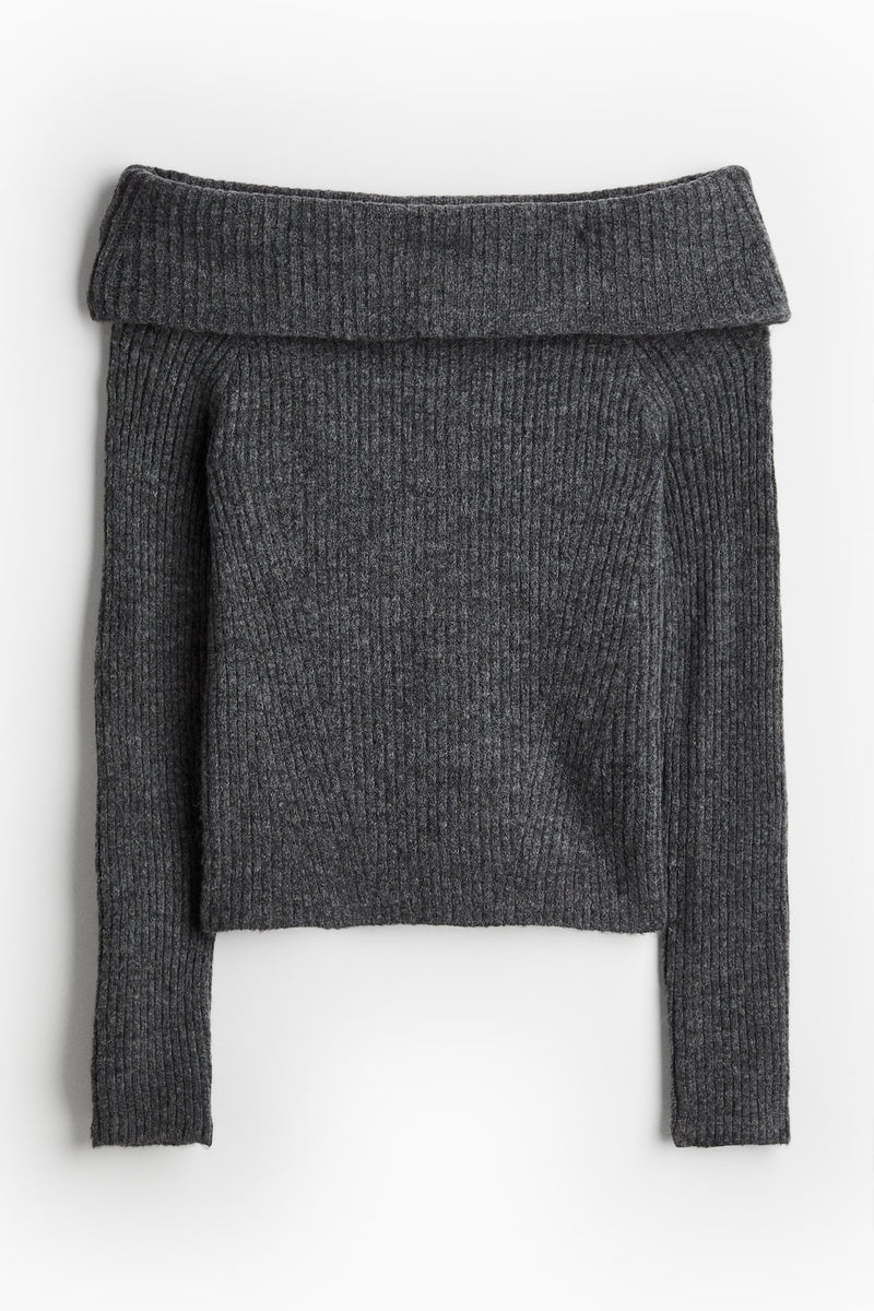 Off-the shoulder sweater