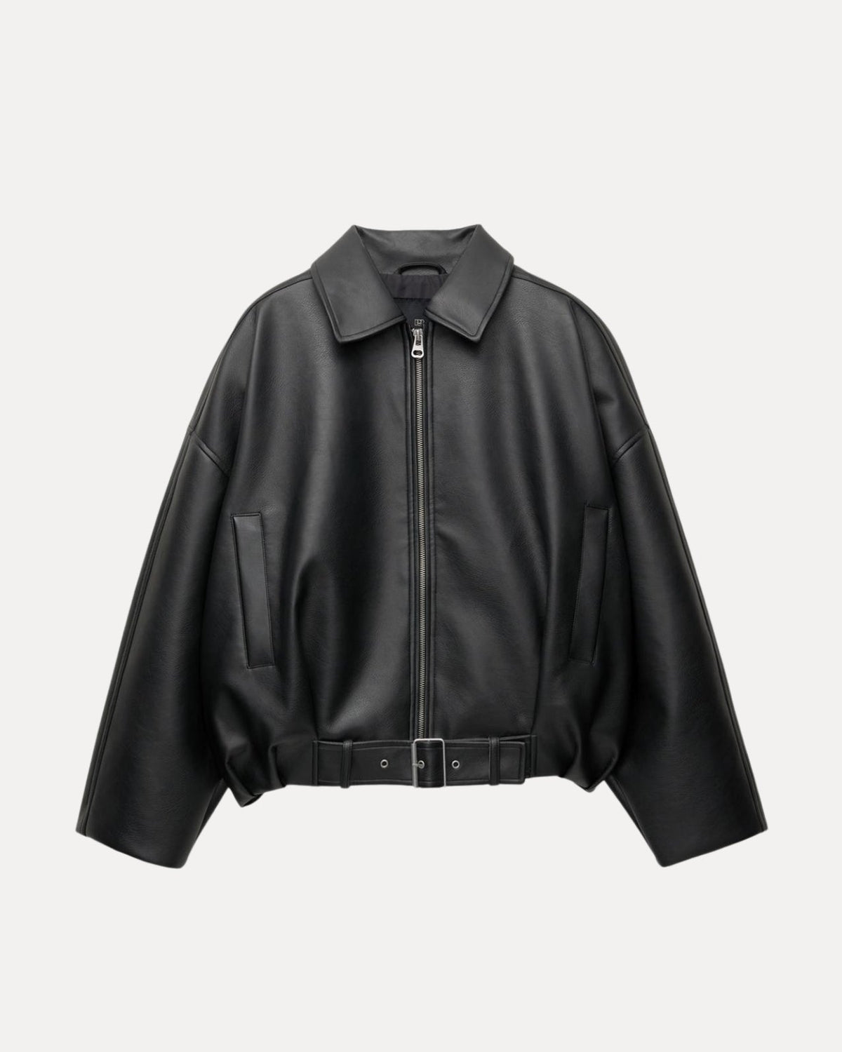 Belted Leather Jacket