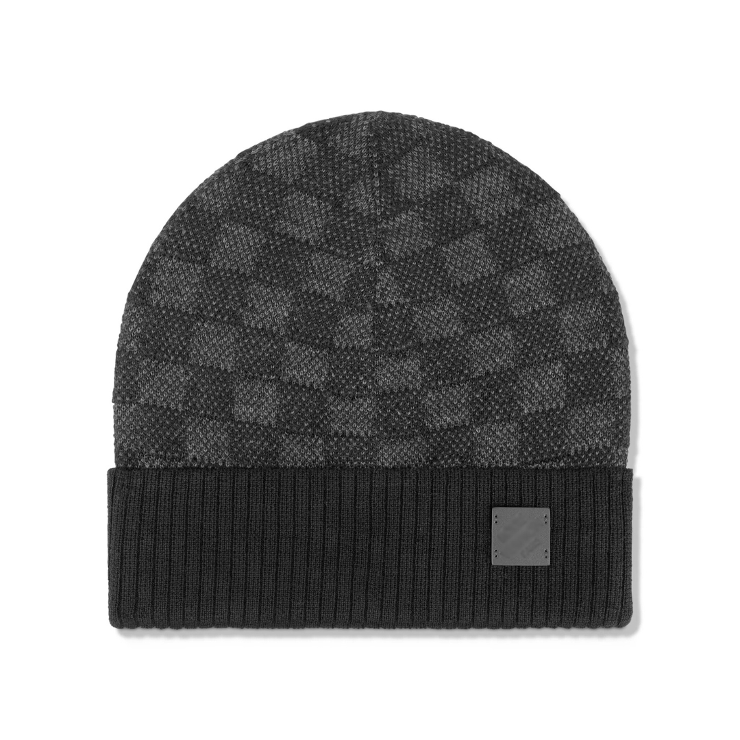 Monogram Black Scarf & Beanie