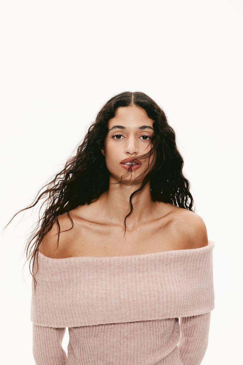 Off-the shoulder sweater
