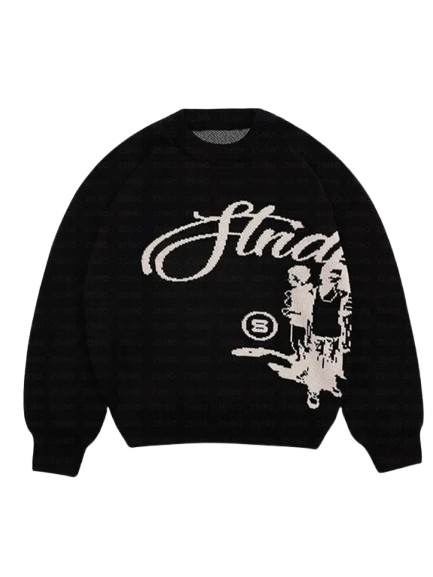 'Structure' Graphic Knitted Sweater