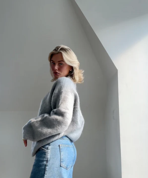 Oversized Sweater Mohair Blend