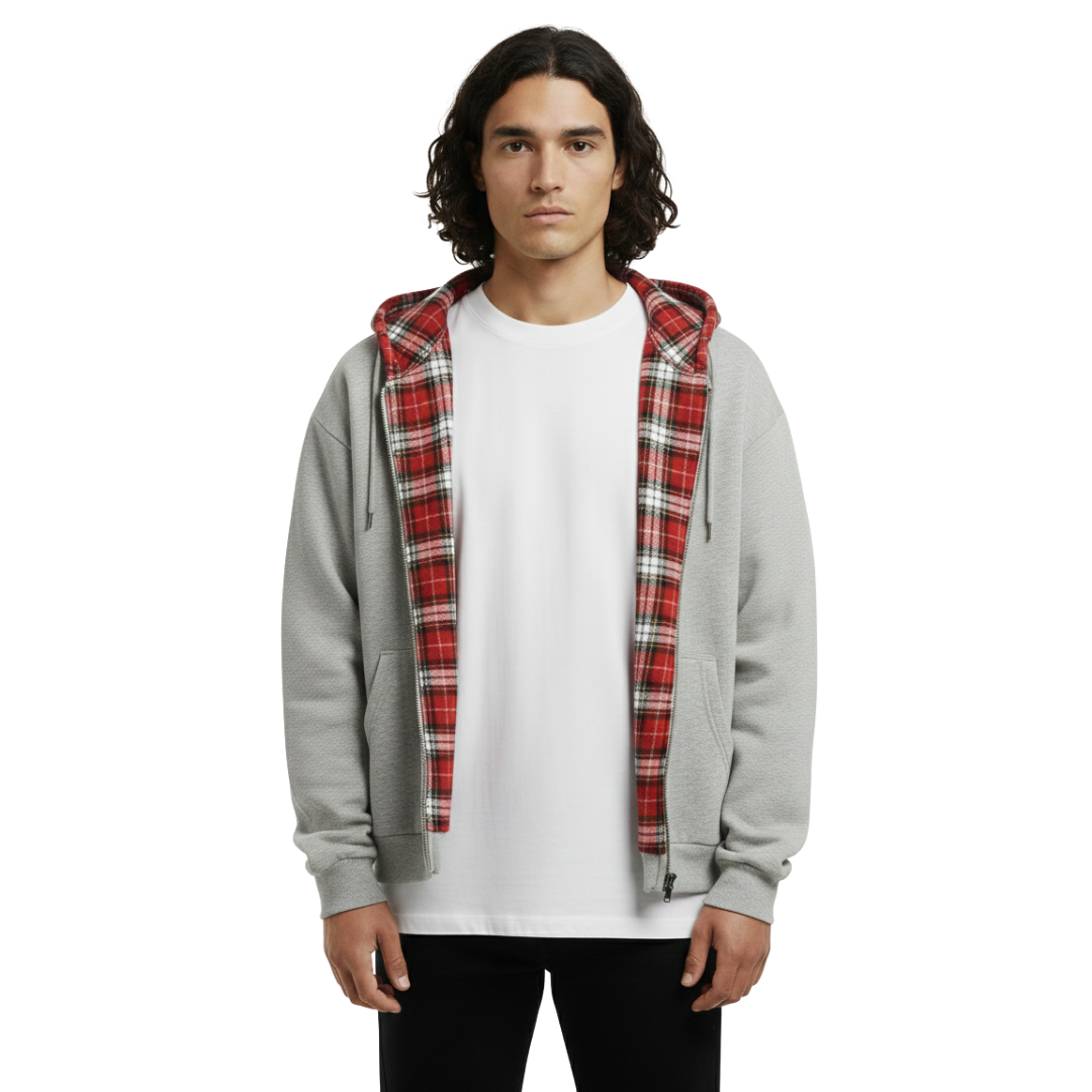 CHECKERED | REVERSIBLE ZIP-UP