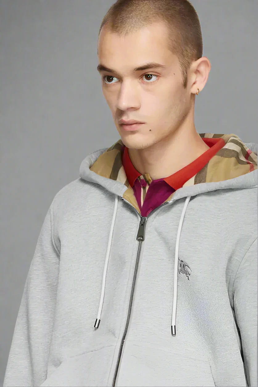 Check Foster Zip Hoodie