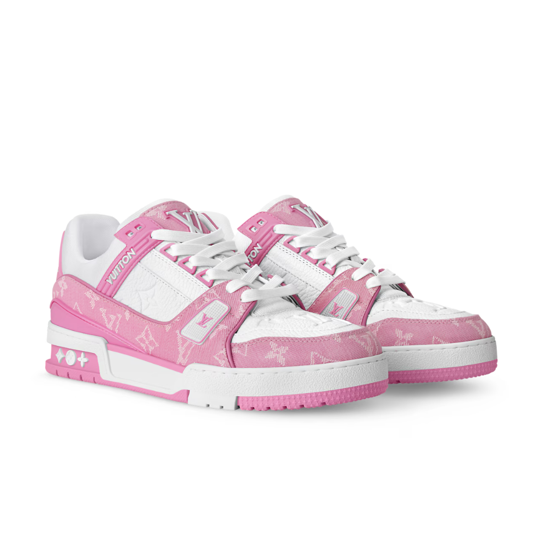 Monogram Pink White Trainer