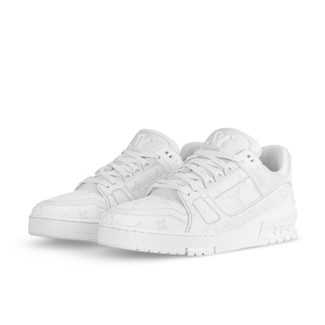 Monogram Triple White Trainer