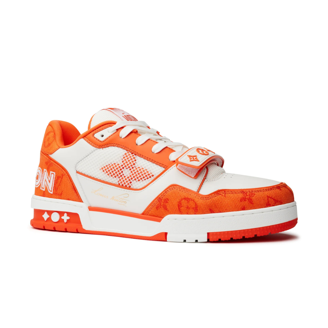 Monogram Orange Denim Trainer