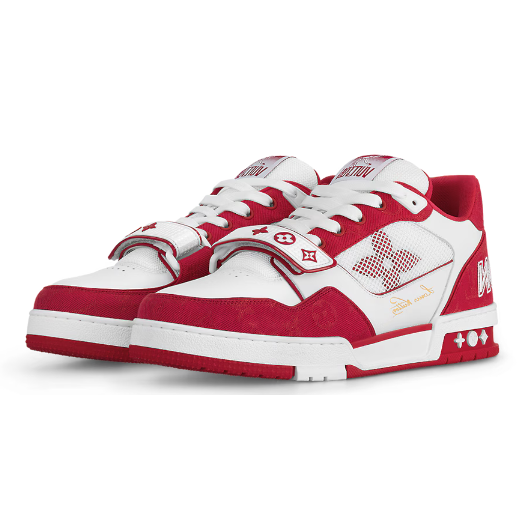 Monogram Red Denim Trainer