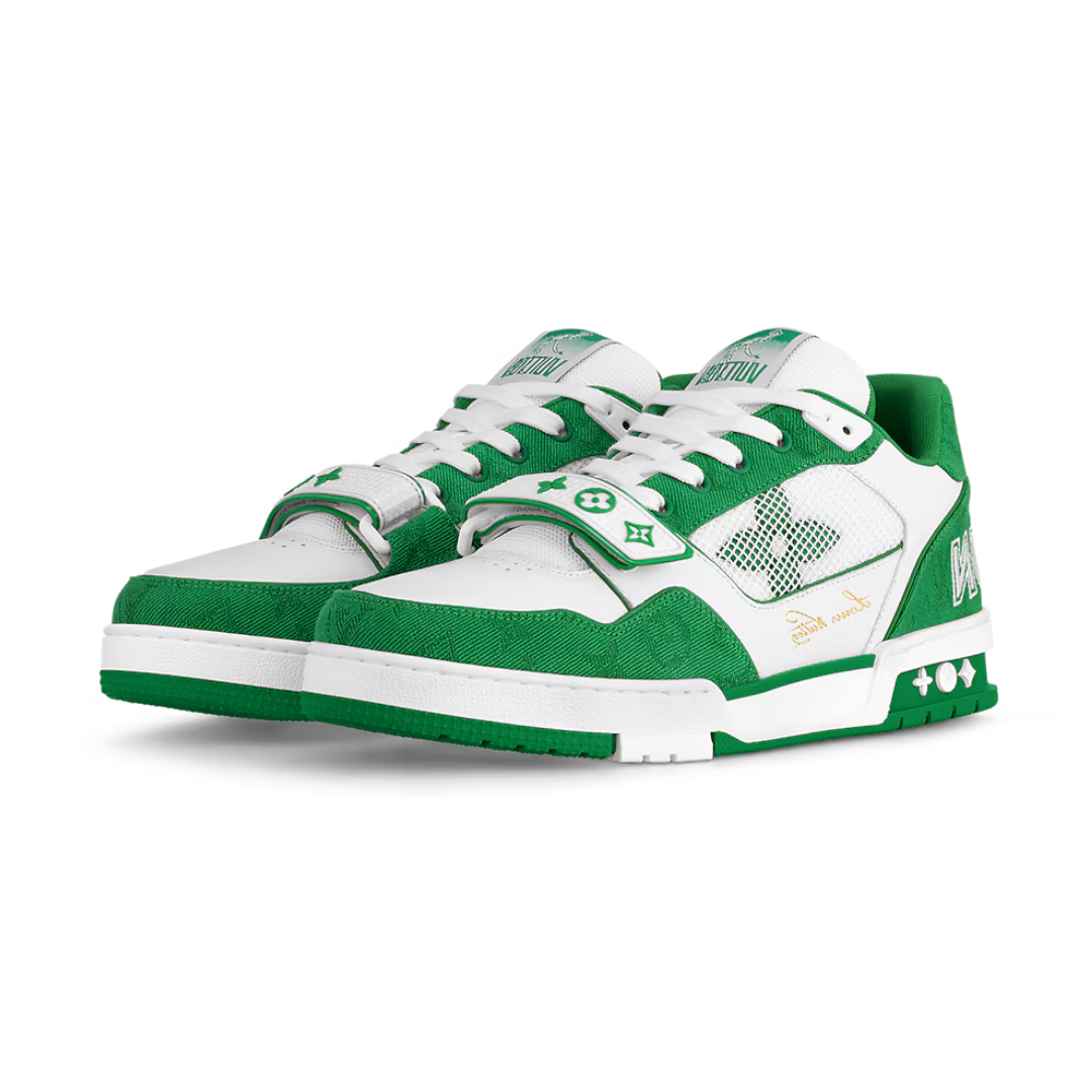 Monogram Green Denim Trainer
