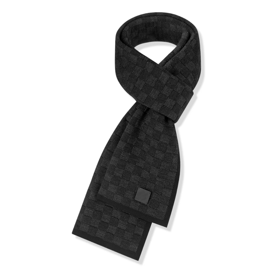 Monogram Black Scarf & Beanie
