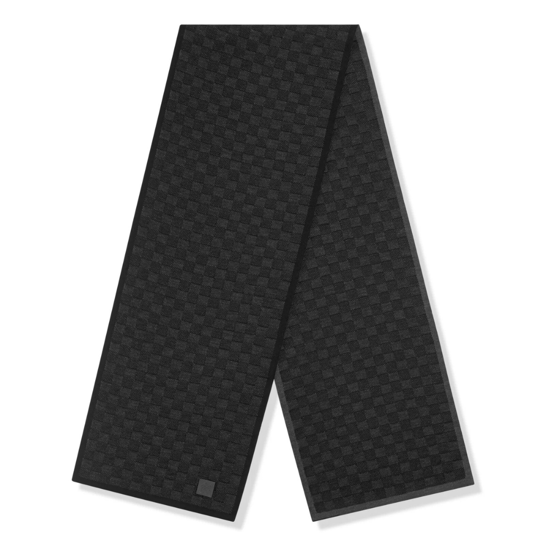 Monogram Black Scarf & Beanie