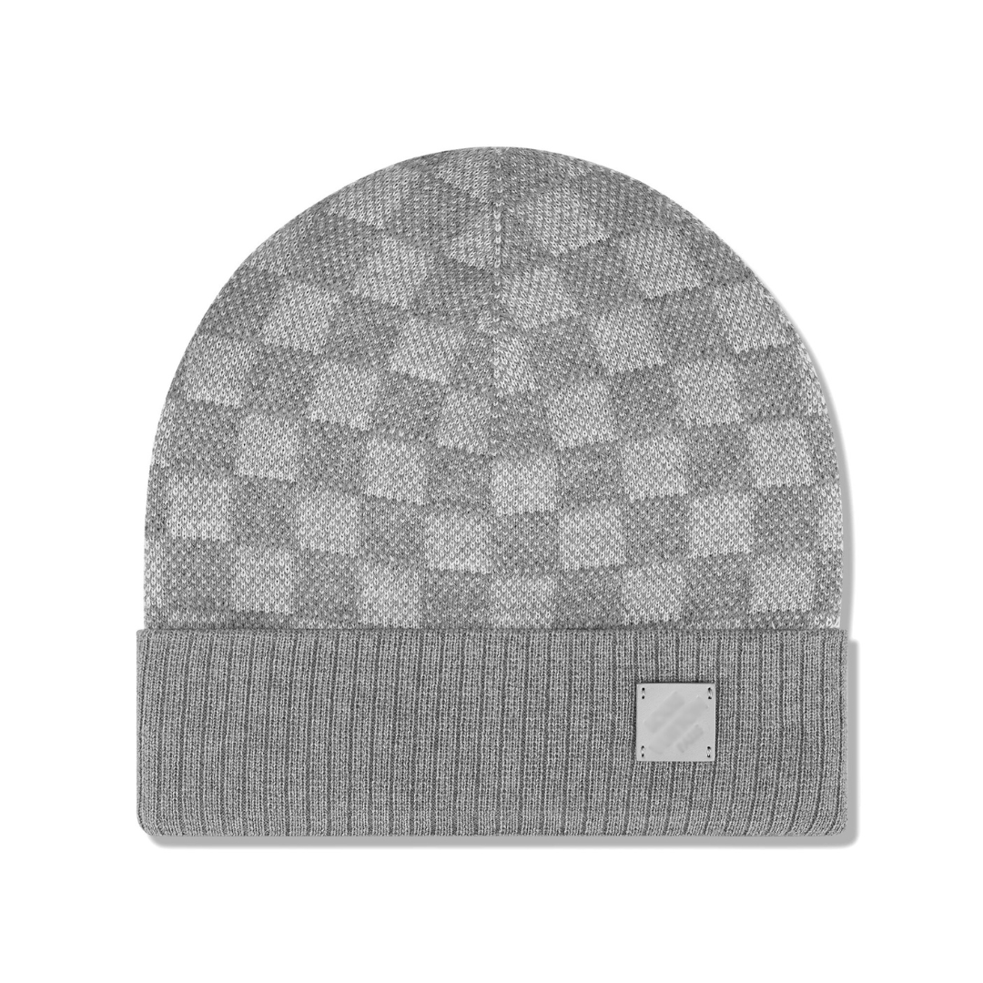 Monogram Grey Scarf & Beanie