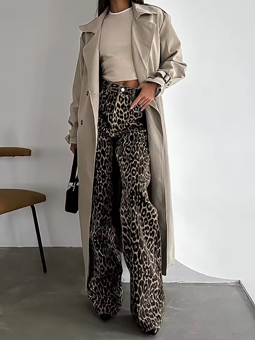Leopard | Denim Straight Jeans